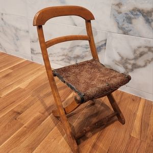 Antique Child's or Doll Folding Chair